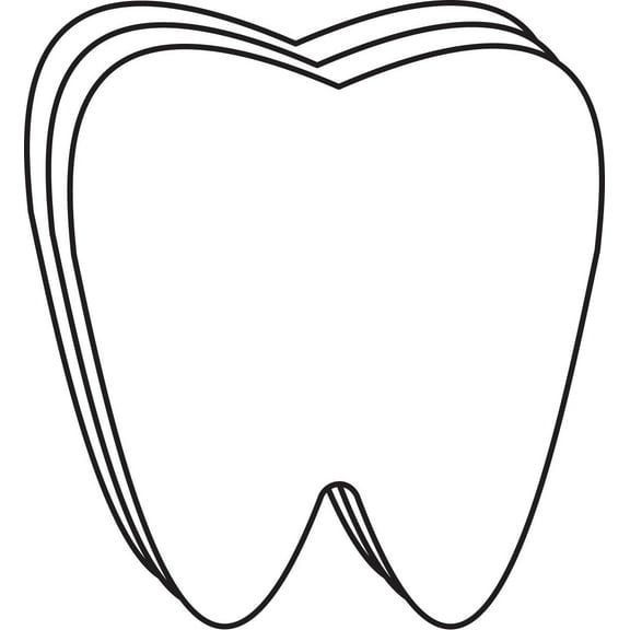 SHAPES ETC. Small Single Color Creative Cut-Out - Tooth