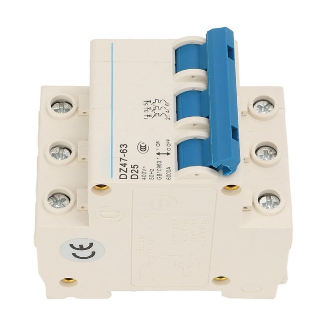 Disyuntor En Miniatura, Fácil Instalación Disyuntor 3P Construcción Modular Capacidad De Ruptura 6000A Para El Hogar ANGGREK 25A