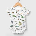 thumbnail image 2 of Wildlife Pond Leaves Baby Bodysuits Fishes Frogs Dragonflies Duck Hunting Short Sleeve One-pieces Romper for Boy Girl Cotton Bodysuit, 2 of 7