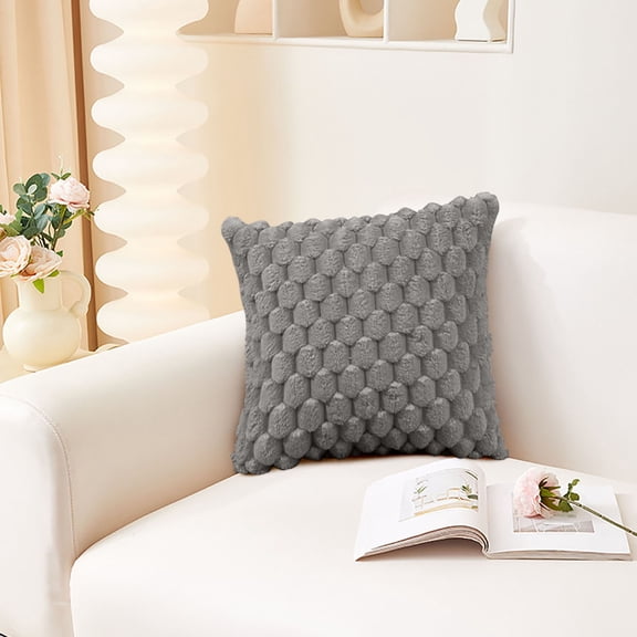 Clearance!JMYHOAM Bed Pillows Weaving Snowflake Velvet Solid Color Pillow office Sofa Lumbar Support Pillow Bedside Support Pillowcase Cushion Bedding Comforters