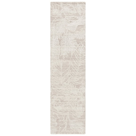 SAFAVIEH Metro Hartley Leaves Runner Rug, Beige/Ivory, 2'3" x 9'