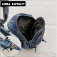 thumbnail image 7 of Sunyuer Women Vintage Denim Sling Bag, Lightweight Casual Crossbody Chest Bag, Multi Pocket Denim Fanny Pack Adjustable Strap Daypack for Travel Walking Commute, 7 of 7