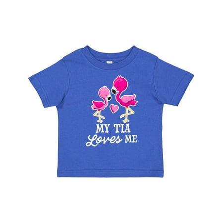 

Inktastic My Tia Loves Me with Two Flamingos Gift Toddler Boy or Toddler Girl T-Shirt
