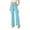386#Sky Blue, variant on Cargo Pants Women Petite Size Elastic Waist Bootcut Yoga Workout Casual Trousers Royal Blue XL