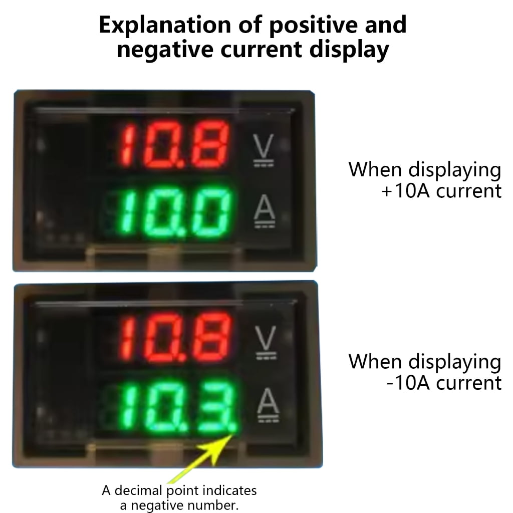 WINDLAND Digital Voltmeter Ammeter DC300V 50-400A Amp Voltage Current Meter Tester 3Bit Double LED Display Panel