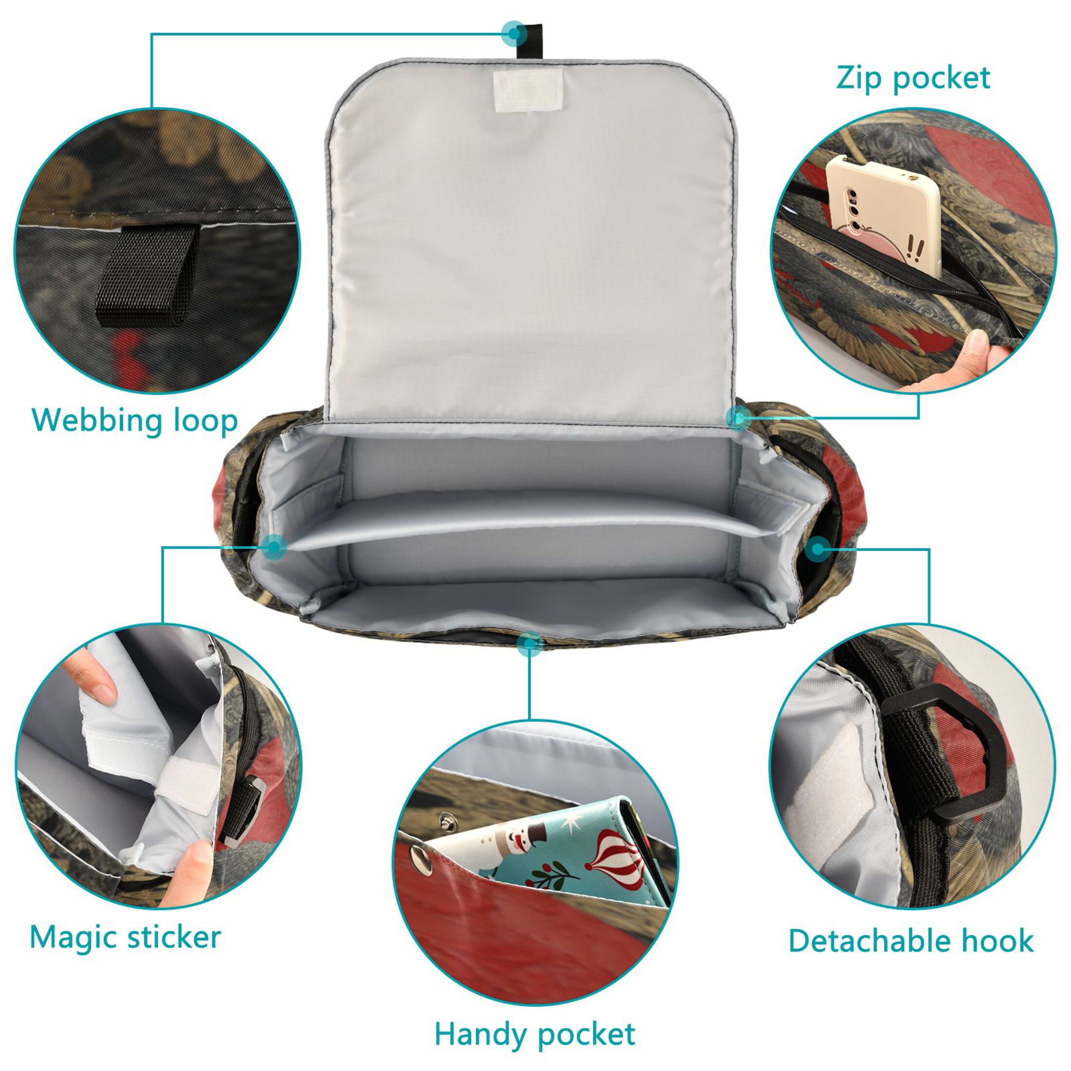 DIXRUYEE Stroller Organizer Smarty Sheep Printed