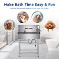 thumbnail image 2 of CO-Z Professional Elevated 34" Stainless Steel Dog Bath Tub & Pet Grooming Station, 2 of 8