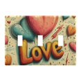 thumbnail image 2 of Dailycode Light Switch Plate Covers 2 Gang Wall Plate Plastics Outlet Covers for Kitchen Home Office Decor Red Blue Love Heart, 2 of 8