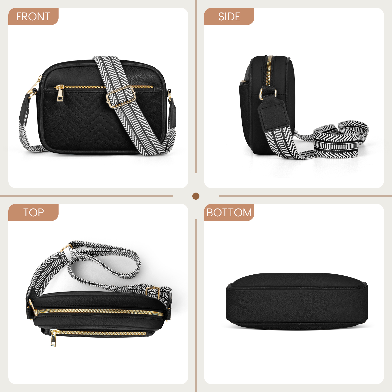Dakomm Quilted Vegan Leather Crossbody Bag photo 5