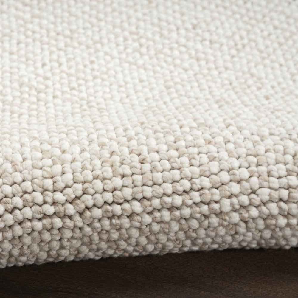 Nourison Textured Home All-over design Ivory Beige 5'3" x 7' Area Rug (5x7)