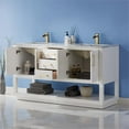 thumbnail image 3 of Remi 60" Carrara White Marble Countertop Double Vanity w/o Mirror White, 3 of 8