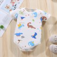thumbnail image 2 of CAUYDY Boy Clothes for Infant Preemie Short Sleeve Jumpsuit for Girl Newborn One-Pieces 0 3 6 9 12 18 24 Months Spring Summer Baby Sleepwear Sizes 6-9 Months,Light Blue, 2 of 5