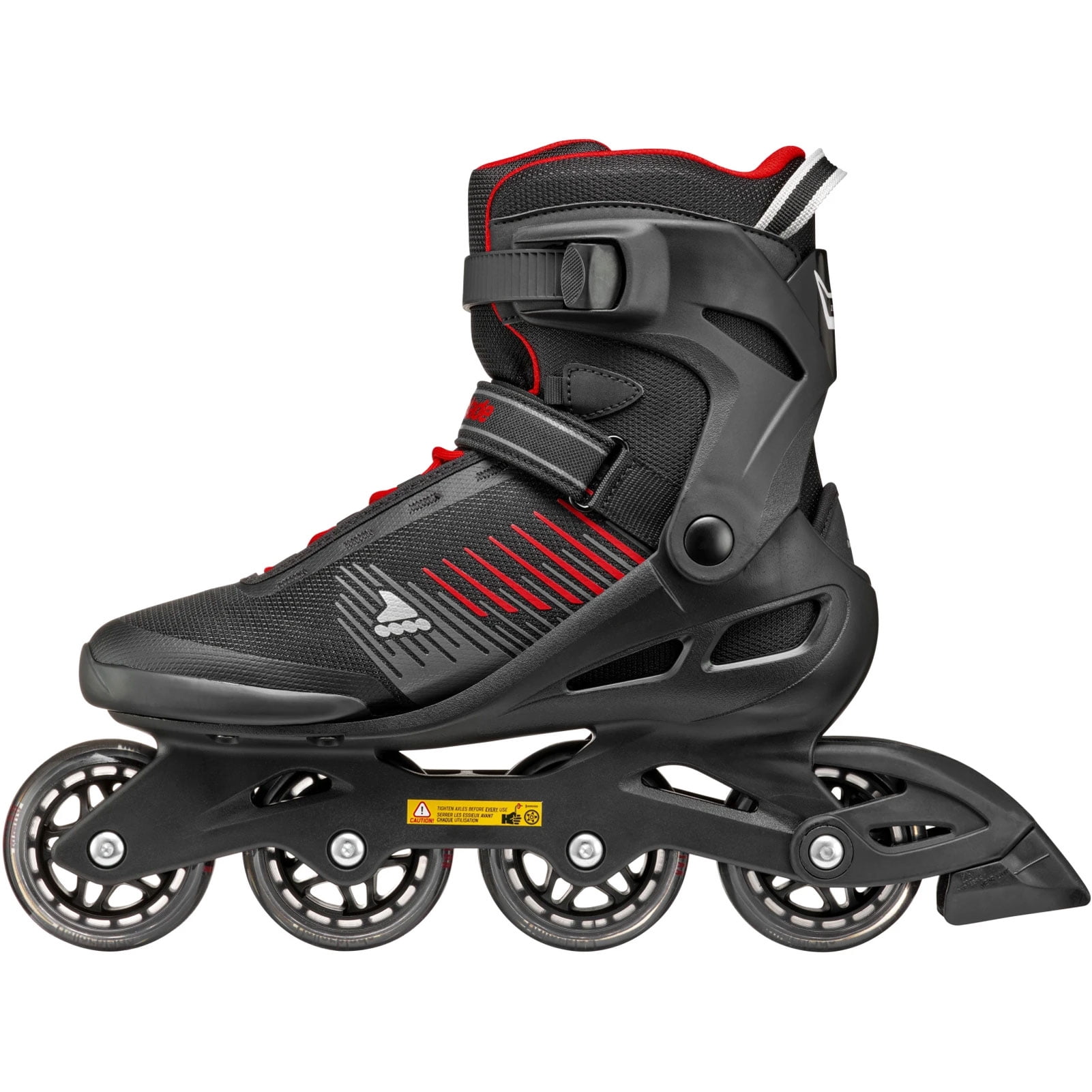 ROLLERBLADE Adult Male Zetrablade Black/Red Inline Skates, Size: 9/9.5