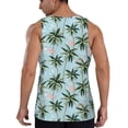 thumbnail image 3 of Xecao Flamingos And Palms Men's Tank Top Workout Quick Dry Sleeveless Gym Jogging Muscle Shirts Summer Swim Beach Tops, 3 of 9
