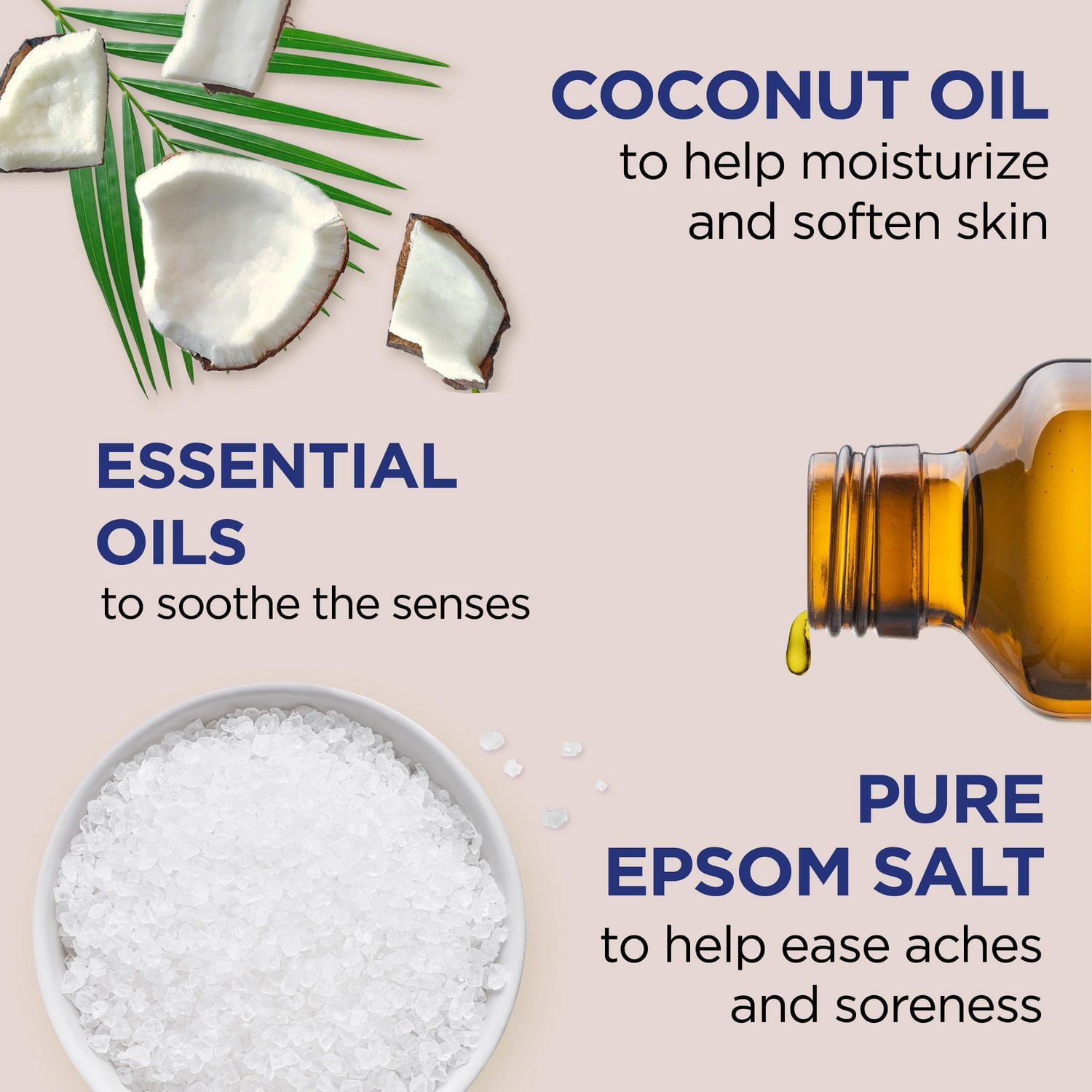 Dr Teal's Pure Epsom Salt Soak, Nourish & Protect with Coconut Oil, 1.36 kg