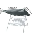 thumbnail image 2 of Swing Top Cover Canopy Porch Patio Outdoor Replaceable Swing Canopy Cloth Waterproof Swing Replacement Cover, 2 of 5