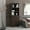 Walnut#1, variant on Shelving Units, Oslo Ladder Bookcase, Four Legs, One Drawer, Five Open Shelves -Dark Walnut, Brown Display Shelves,Particle Board Metal Shelving Units