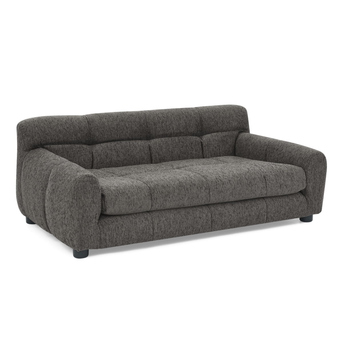 Dog Sofa for Large Dogs, Orthopedic Pet Couch with Backrest and Armrests, Soft Linen Pet Bed for Medium Dogs, Modern Rectangular Pet Furniture, Dark Gray