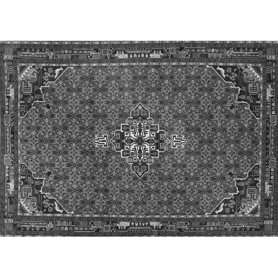 Ahgly Company Indoor Rectangle Persian Gray Traditional Area Rugs, 8' x 10'