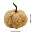 thumbnail image 3 of yulier Halloween Pumpkin Plush Toy Fall Thanksgiving Decorations Stuffed Pumpkin 3D Pumpkin Shaped Ornament Table Centerpiece, 8.27"x8.27"x7.48", 3 of 6
