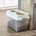 thumbnail image 2 of IRIS 47 Lbs. Airtight Pet Food Container | Dog - Cat Food Storage Bin | Treat Box with Bowls, 2 of 5