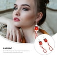 thumbnail image 3 of TABLETREANDS 1Par Pendientes De Roja Con Creativo Y Estilo Punk, 3 of 8