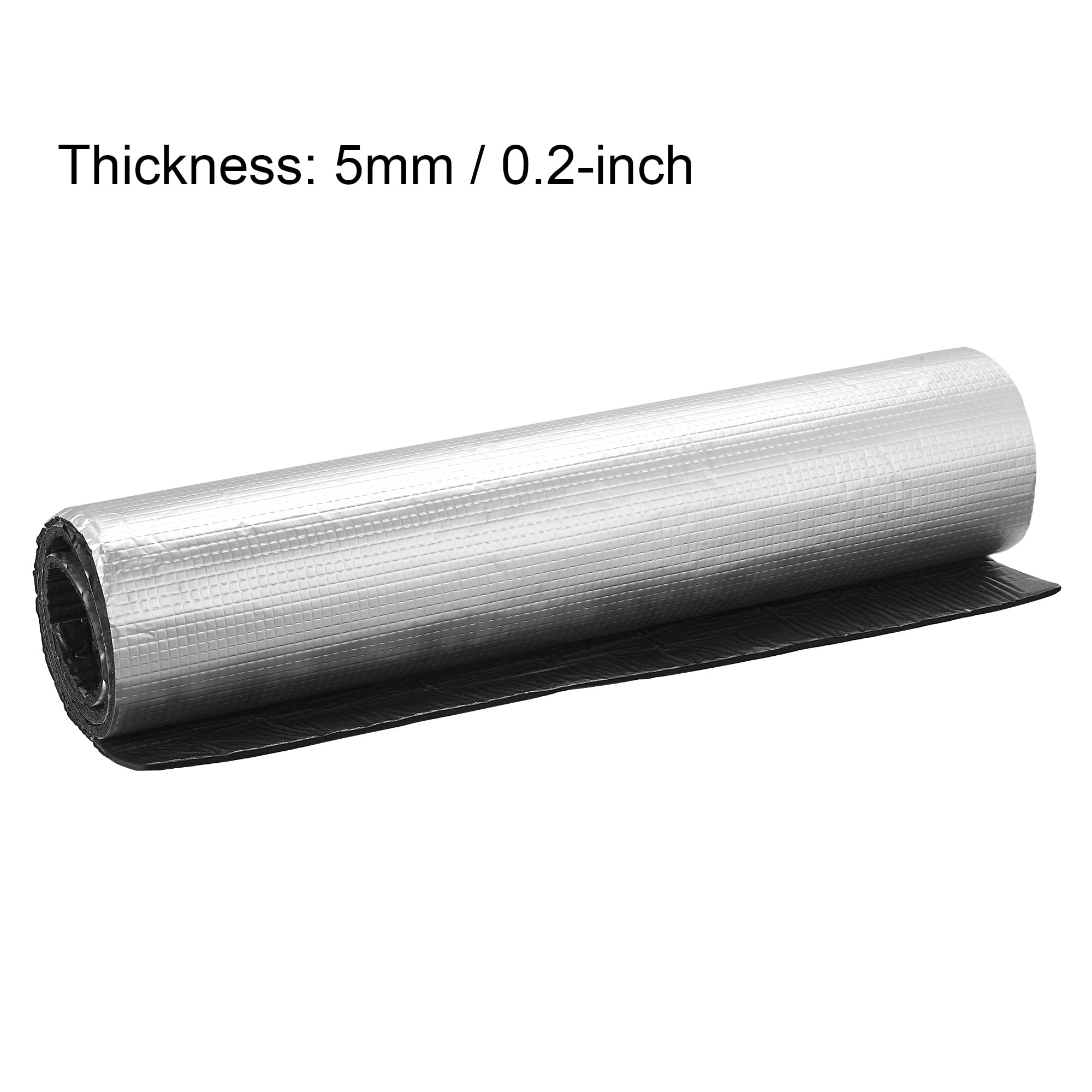 15mm Thickness Heat Proof Mat Black Adhesive For Noise Shield Proofing  Proof Barrier Aluminum Foam Trunk Floor Mat Firewall Doors (54x40) 