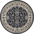 thumbnail image 1 of Unique Loom Sialk Hill Tapis Floral Persan 4' x 4' Rond Noir/gris, 1 of 1
