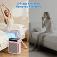 thumbnail image 6 of PRASKY Air Purifier for Home up to 2250 Sq Ft Coverage, True HEPA Filter for Pets, Smoke & Allergies | Quiet & Portable for Bedroom/Living Room (Pink), 6 of 8