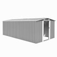 thumbnail image 3 of vidaXL Outdoor Storage Shed Garden Shed Metal Storage Backyard Patio Shed Gray, 3 of 31