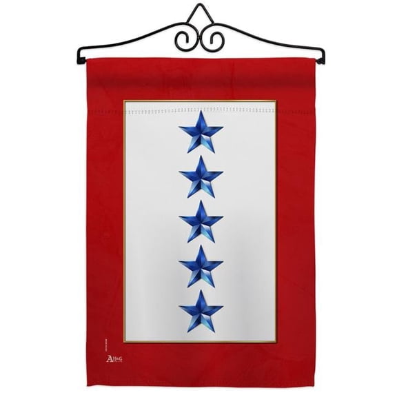 Americana Home & Garden GS141091-BO-02 13 x 18.5 in. Five Blue Stars Garden Flag Set for Armed Forces Military Service Double-Sided Decorative Vertical Flags & House Decoration Banner Yard Gift