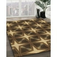 thumbnail image 3 of Ahgly Company Machine Washable Indoor Round Transitional Cinnamon Brown Area Rugs, 4' Round, 3 of 7
