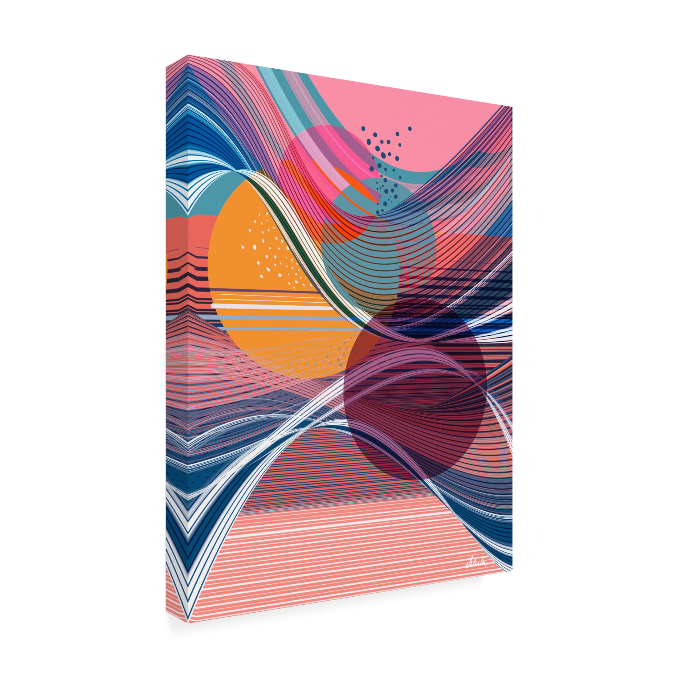 Canvas Wall Art - Ishita Banerjee 'Ephemeral Waves' Wall Art for Living Room, Bedroom, or Office Décor by Trademark Fine Art - 24 x 32 Inches