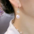 thumbnail image 5 of WILLBEST Aretes Para Perforaciones De Oreja Pendientes De Flores Pendientes Grandes De Flores Pendientes Florales Para Mujer Pendientes De Aro Doble Para Perforación, 5 of 5