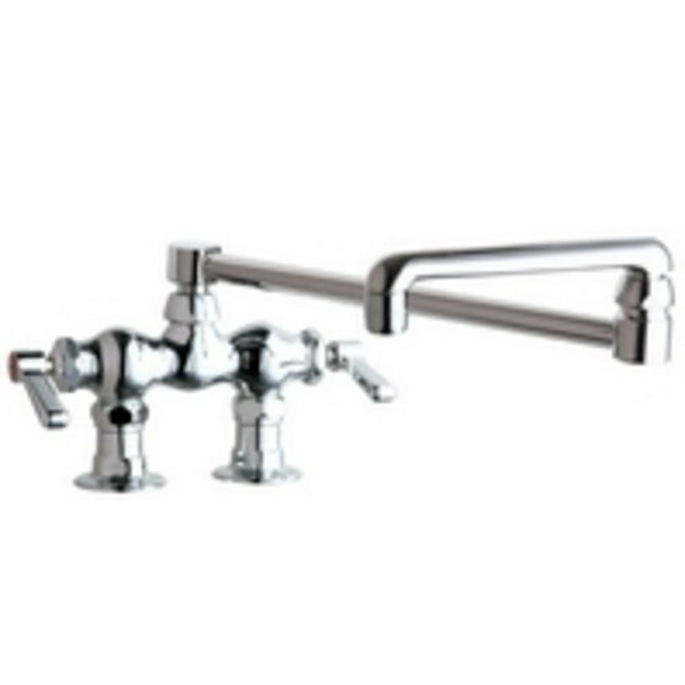Chicago Faucets 772DJ18AB Chrome Deck Mounted Pot Filler Faucet