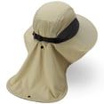 thumbnail image 3 of Bassdash UPF 50+ Unisex Water Resistant Wide Brim Sun Hat with Large Neck Flap Ponytail Fishing Hat for Men Women, 3 of 8