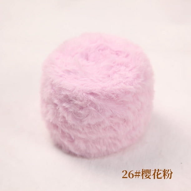Zhuge Hilo de chenilla grueso para tejer voluminosos y esponjosos, hilo de chenilla suave y esponjoso, 100 g, rosa