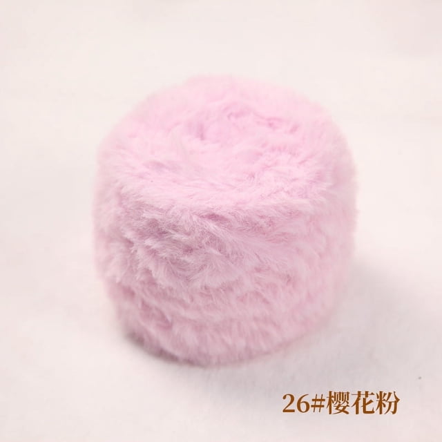 Zhuge Hilo de chenilla grueso y voluminoso para tejer a mano, hilo de chenilla suave y esponjoso, 200 g, rosa