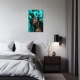 thumbnail image 3 of ZHONGYUTONG African American Canvas Wall Art Black Woman Flower Head Pictures Abstract Black Girl Painting for Living Room Decor Framed (12.00" x 18.00"), 3 of 5