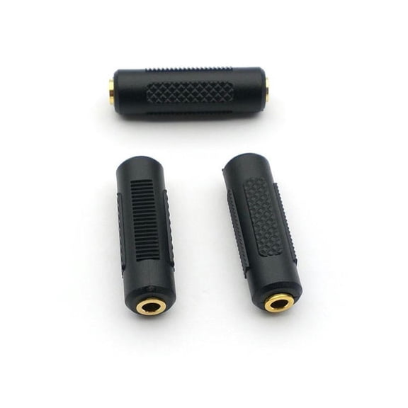 FOR 100pcs Female to Female Stereo 1/8" 3.5mm Jack Audio Connector/Coupler Gold Plated