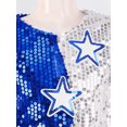 thumbnail image 6 of TiaoBug 2Pcs Kids Hip Hop Dance Outfits for Girls Boys Modern Jazz Team Performance Dance Uniform Blue 110/XXS, 6 of 7
