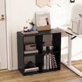 thumbnail image 2 of Costway 4-Cube Open Bookshelf with Anti-tip Kits Home Modern Style Storage Shelf for Study Black, 2 of 10