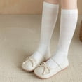 thumbnail image 4 of Girls Slouch Socks Ribbed Knit Cotton Crew Socks Soft Breathable Mid Calf Casual Boot Socks for Kids Toddlers Daily Wear, 4 of 5