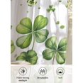 thumbnail image 6 of Sheer Curtains 96 Inches Long, St. Patrick's Day Semi Sheer Curtains Light Filtering Window Treatment, Spring Sage Green Four Leaf Grass Privacy Voile Drapes for Living Room Bedroom 52x96 Inch, 6 of 7