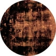 thumbnail image 1 of Ahgly Company Indoor Round Abstract Orange Modern Area Rugs, 6' Round, 1 of 4