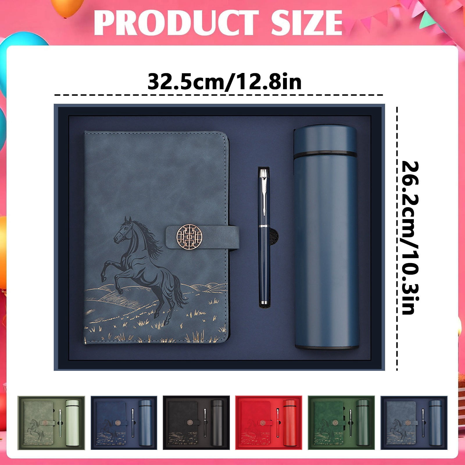 Year National Notebook and Thermal Cup Set; Souvenir A5 notebook for business; Practical gift combination