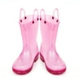 thumbnail image 3 of Toddler Girls Kids Rain Boots Sparkle Glitter Lightweight Light Up Waterproof Rubber Mud Puddle Insulated Baby Shoes Non Slip Sole with Easy-on Handles, 3 of 5