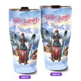 thumbnail image 2 of Hello Welcome Winter The Ski Doberman Pinscher Snowy Day 30oz Stainless Steel Tumbler Insulated Cup with Lid Doberman Dog Lover Gifts - 13013, 2 of 5