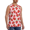 thumbnail image 2 of Fotbe Strawberries Men's Camiseta sin Mangas Estampada para Hombres, Playera Casual para Gimnasio, Entrenamiento, Playa-3X-Large, 2 of 7