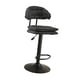 thumbnail image 4 of Taburete de bar, taburete de mostrador ajustable moderno con respaldo, taburete alto, silla de bar para isla de cocina, comedor, cafetería, pub Pedal de pierna negra, 4 of 8